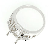 10K Gold Semi Mount Ring Setting Oval OV 12x10mm Cabochon Syzjewelry